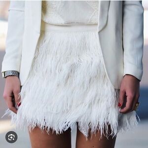 Brand New Alice+Olivia Ostrich Feather Mini